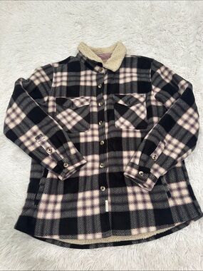 🚗 SoHo Threads Sherpa Lined Flannel Shirt Jacket